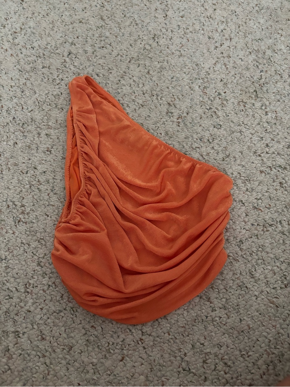 Lioness Orange Ruched One-Shoulder top